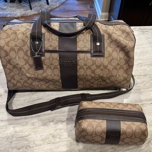 Coach Duffle/ Travel Bag and Toiletry bag